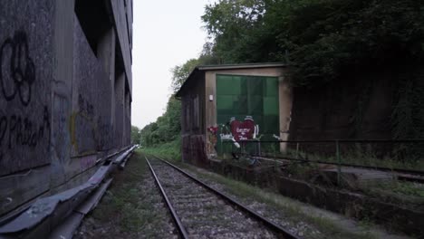 little garage at a lost ruine.