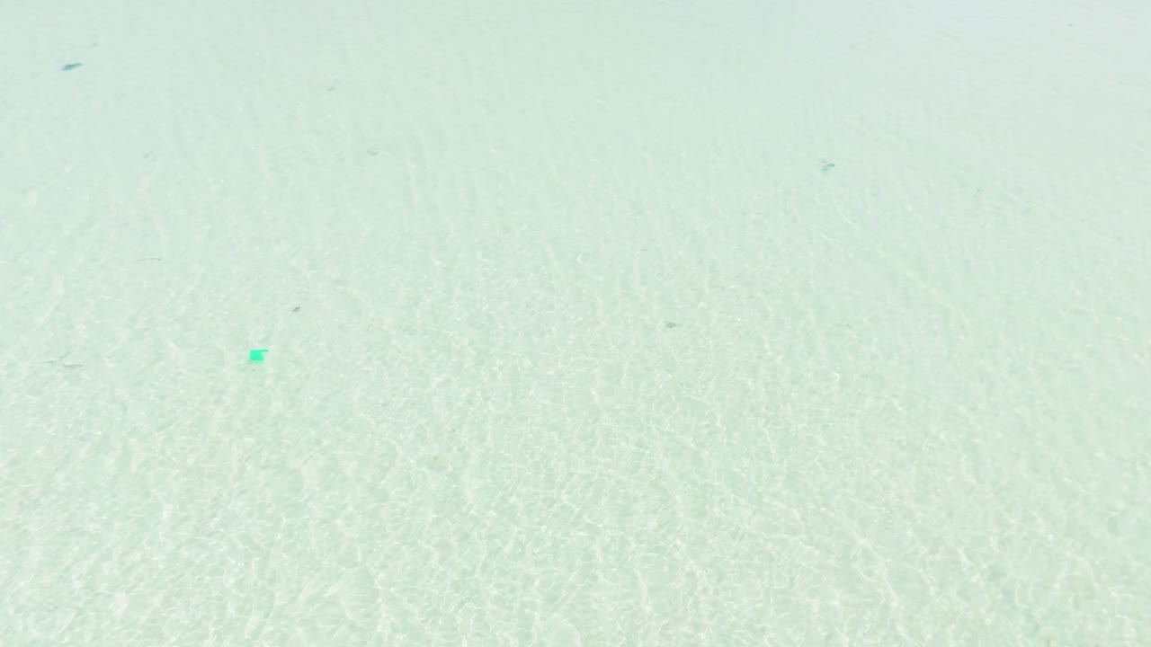 Aerial View Dolly of the Clear Sea Water in Ninh HảI District.