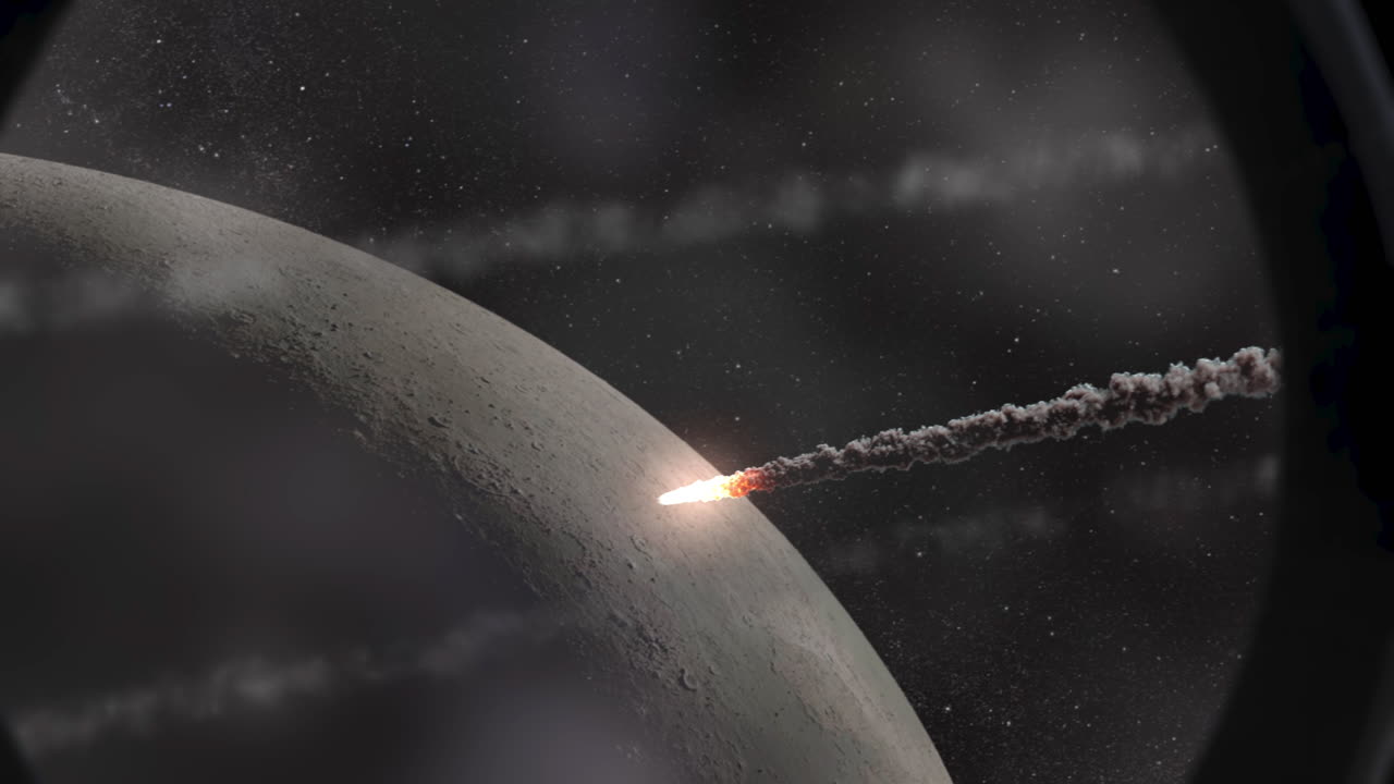 Meteor Impacting the Moon