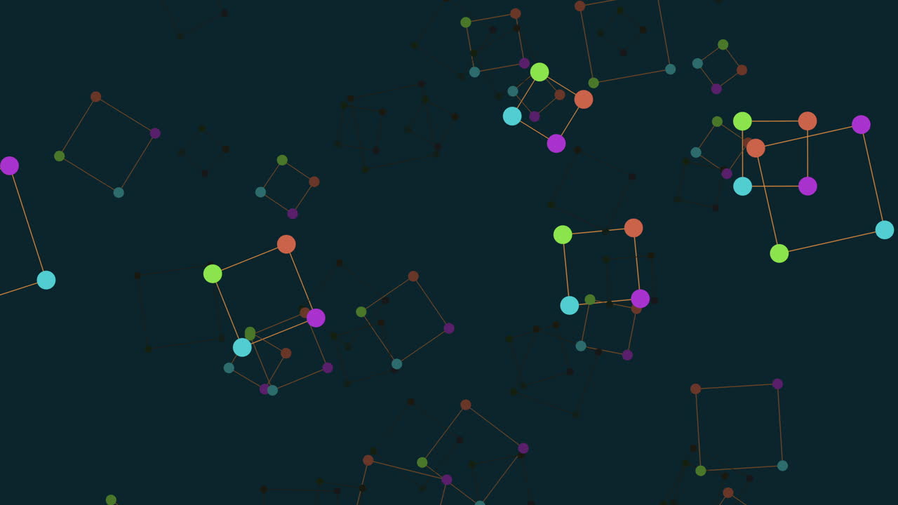 un patrón de cuadrados y puntos coloridos