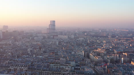 aerial view of paris judicial campus batignolles france skyline rooftops