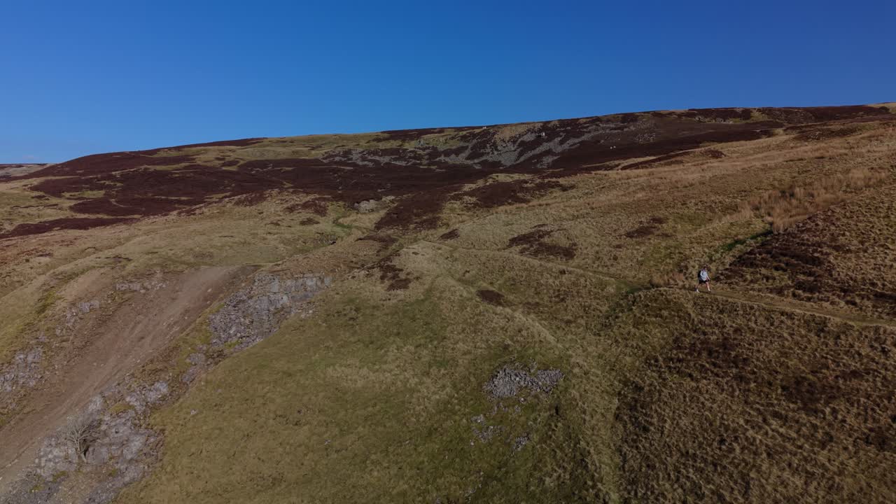 Veduta collinare a Gunnerside Gill, Yorkshire Dales, tranquillità e solitudine.