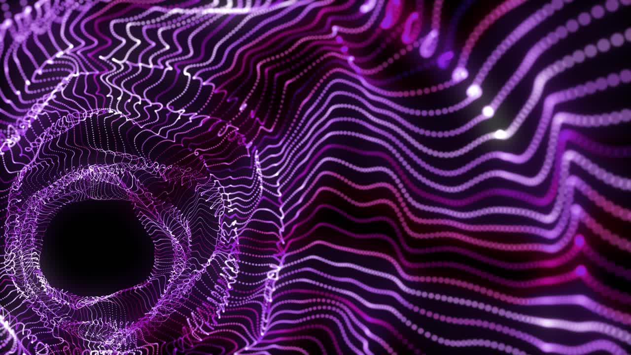 Abstract vortex, violet particle wormhole.