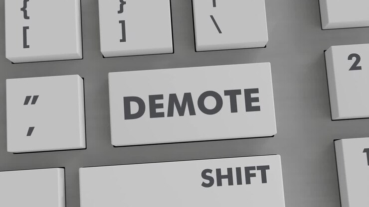 DEMOTE BUTTON PRESSING ON KEYBOARD