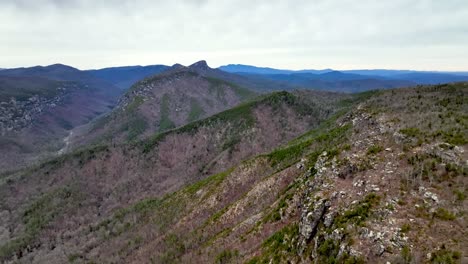 linville gorge nc, north carolina aerial shot from the pisgah national forest outside the wilderness area boundaries