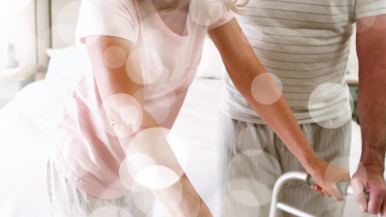 animación de spots sobre mujer caucásica discapacitada con su marido