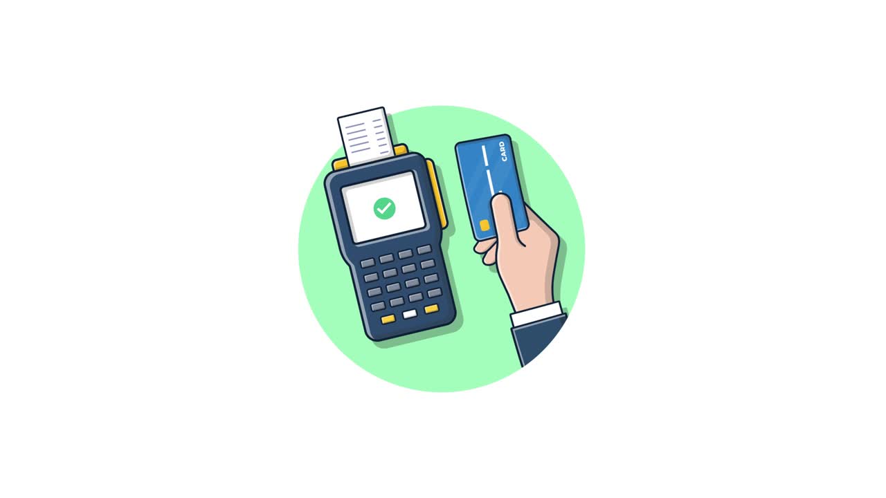 Animated Illustration of Credit Card Payment Processing