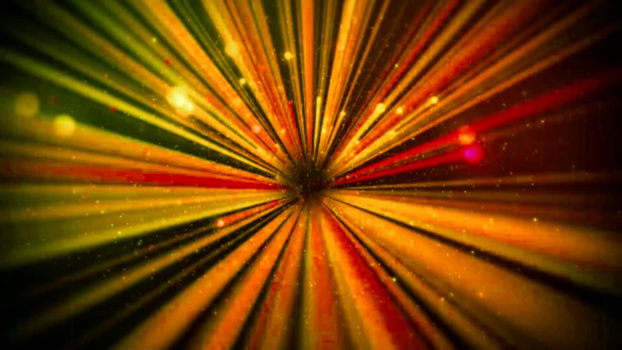 Animation colorful speed lines effect isolate on black background.