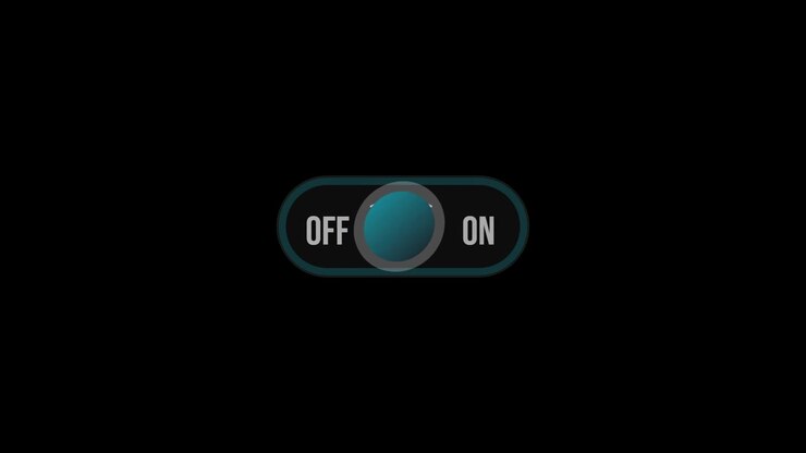 Digital Toggle Switch Moving From On To Off Position