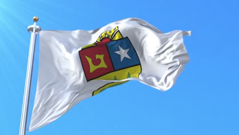 flag of quintana roo, mexico. loop