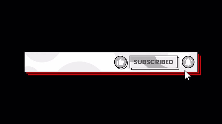 Animated YouTube Subscribe Button with Like and Notification Bell