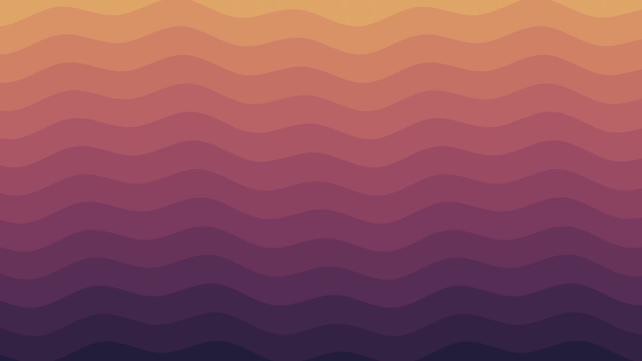 ondas abstractas en movimiento: un fondo fluido y colorido con gradientes suaves y ondulados en tonos vibrantes de naranja y púrpura - fondo de armonía de colores