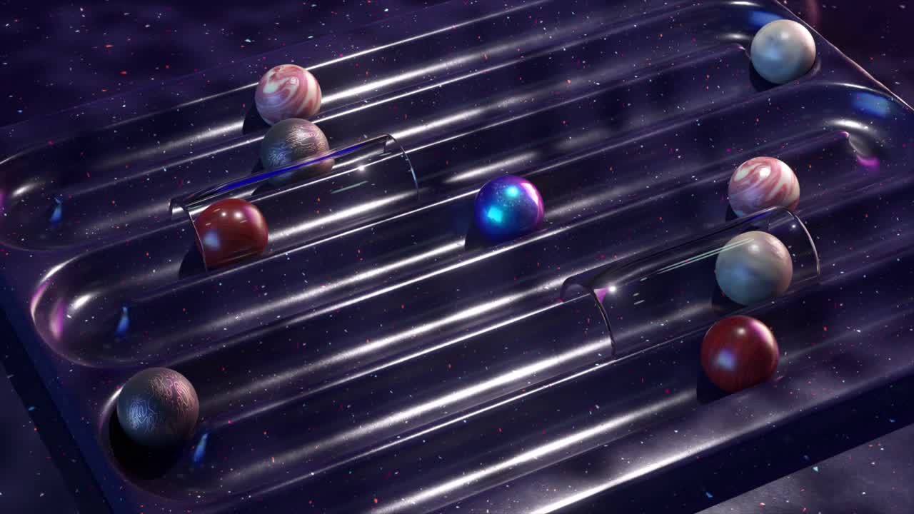 exhibición cósmica abstracta