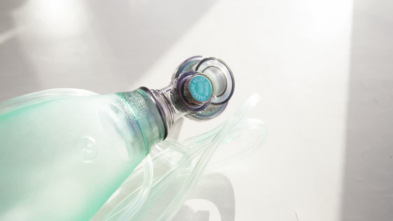 primer plano de la máscara de la válvula de bolsa