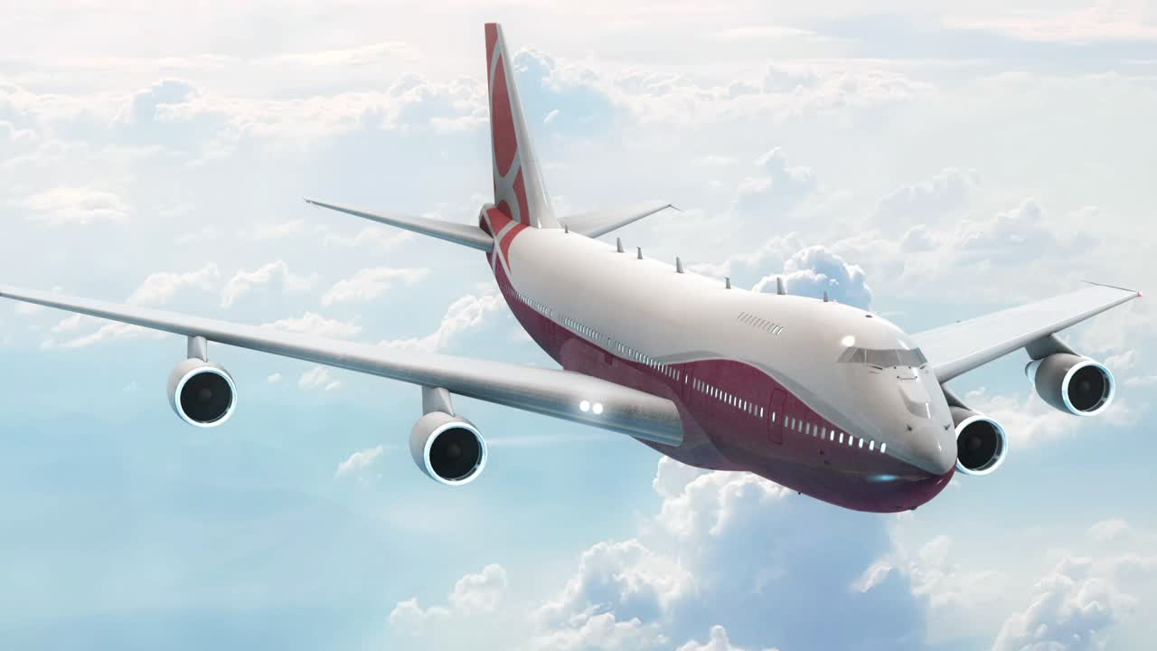 구름 위를 나는 비행기