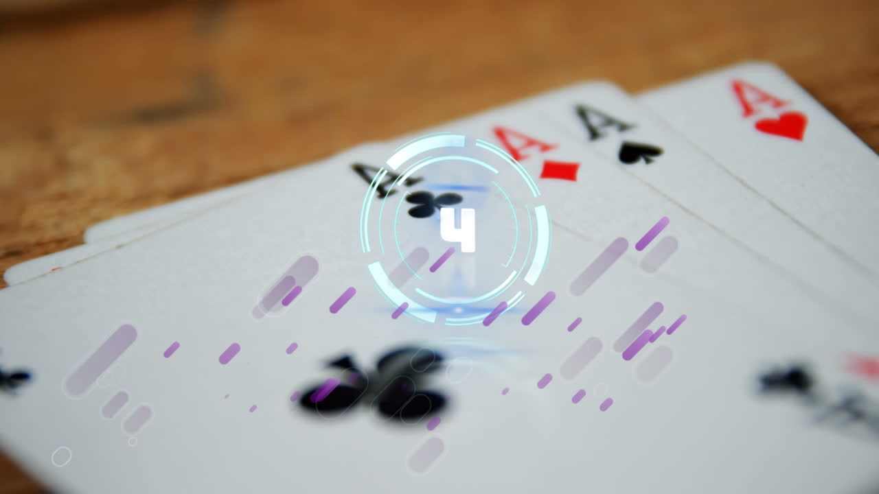 Animation of scope scanning with playing cards