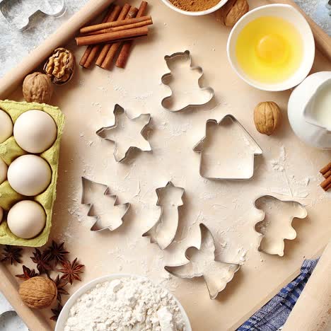 Delicious-fresh-and-healthy-ingredients-for-Christmas-gingerbread