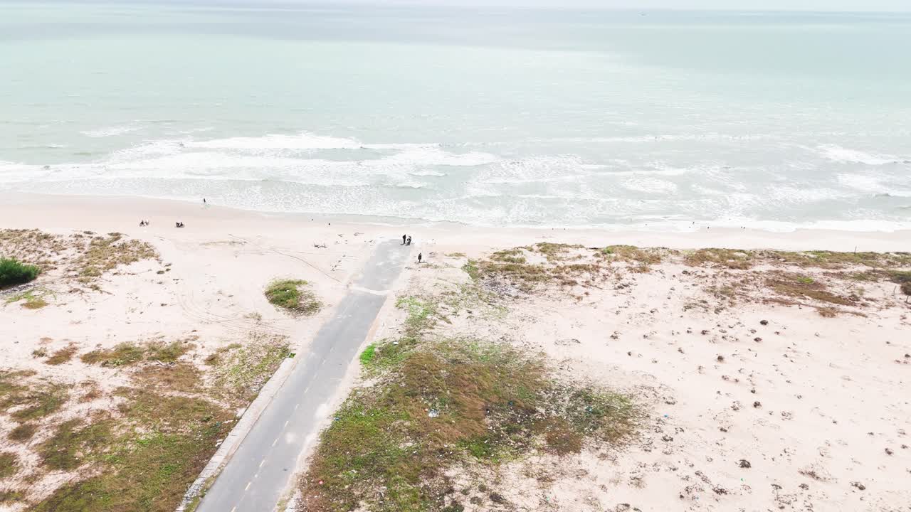 라 기 (la gi) 의 아름다운 해안선의 공중 풍경.