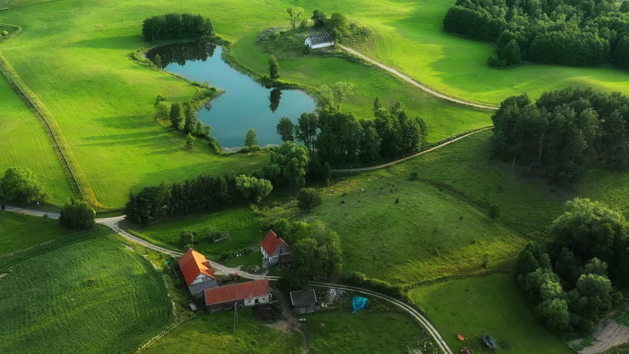 Kumpuileva kesäinen maasto lintuperspektiivistä nähtynä