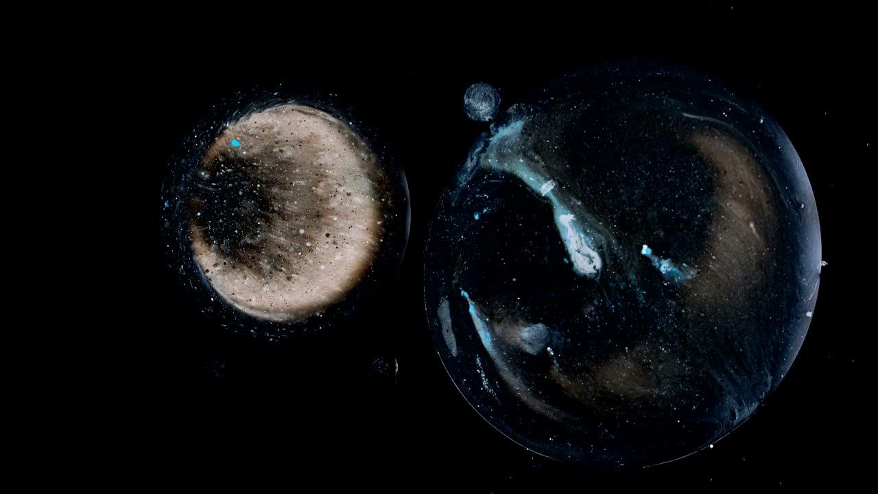 colores en movimiento, efecto líquido, burbujas de jabón