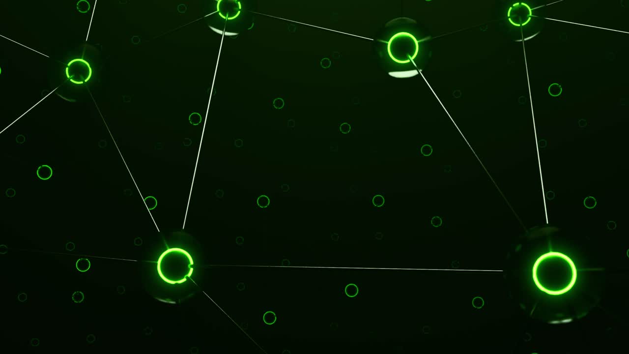 Abstract Green Network Background