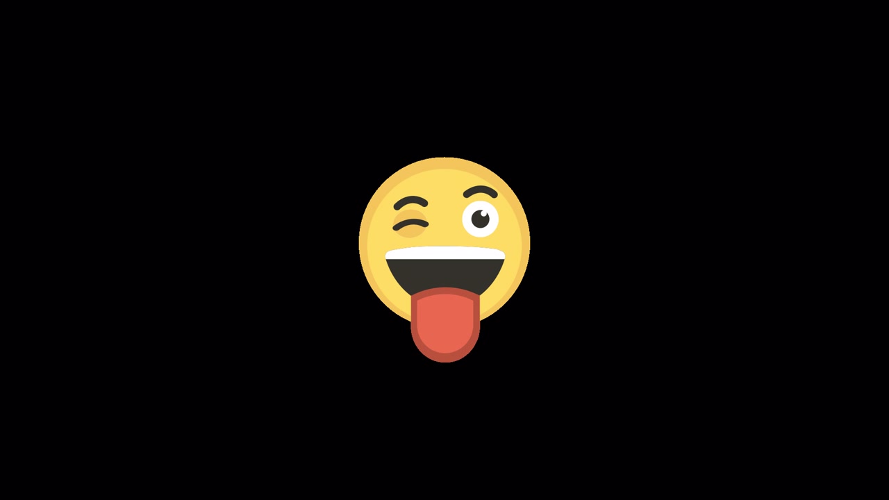 Animated Emoji Winking and Sticking Tongue Out