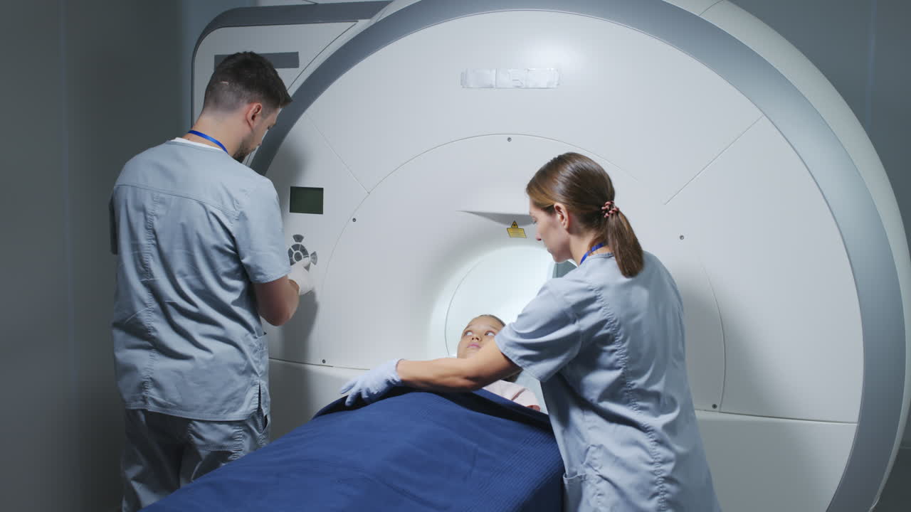 Little Girl Doing MRI Examination