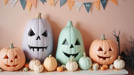 pastel halloween pumpkin decorations