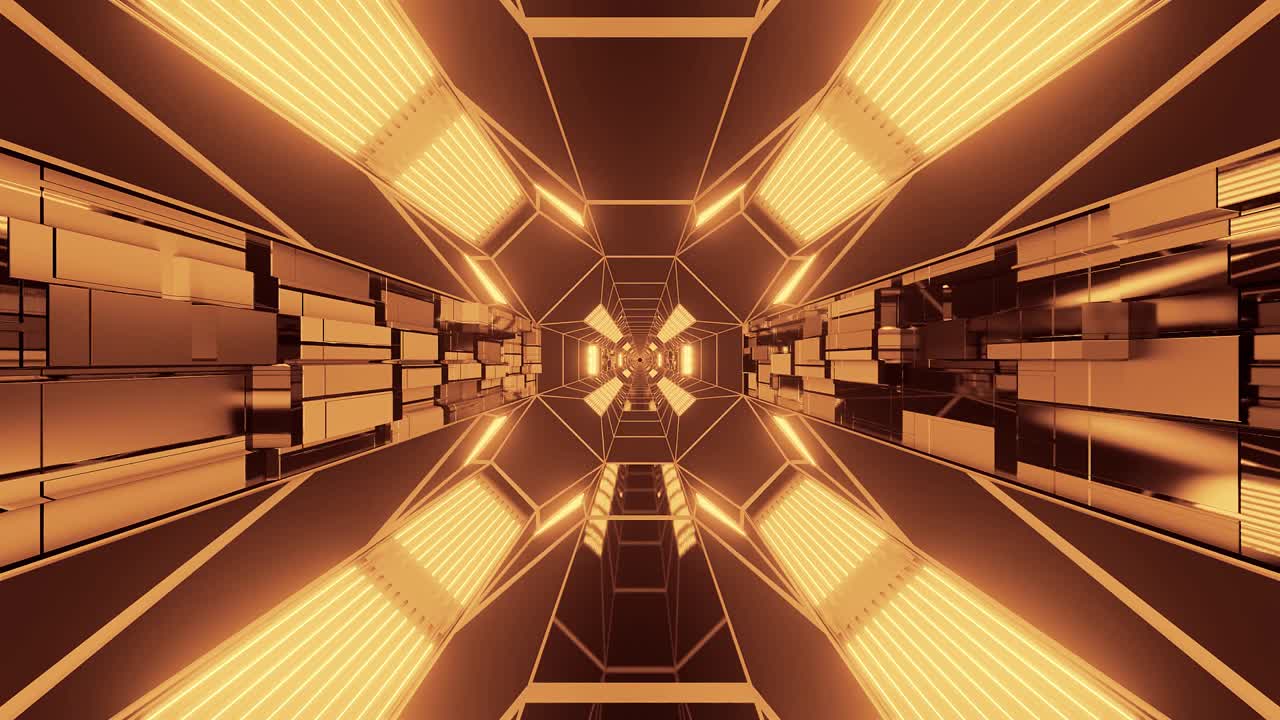 el interminable túnel futurístico de ciencia ficción