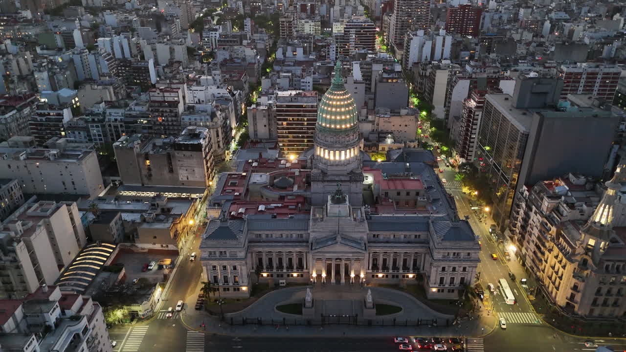 Backward Aerial View Argentine National Congress 2