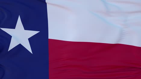 flag of texas state, region of the united states, waving at wind