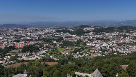 braga city and surrounding landscape from bom jesus do monte sanctuary