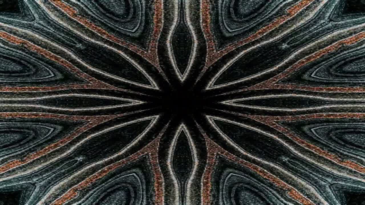 Unique colorful kaleidoscope fractal marble pattern motion background.