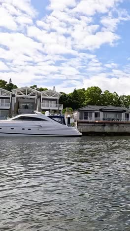 boats and houses along the nerang river