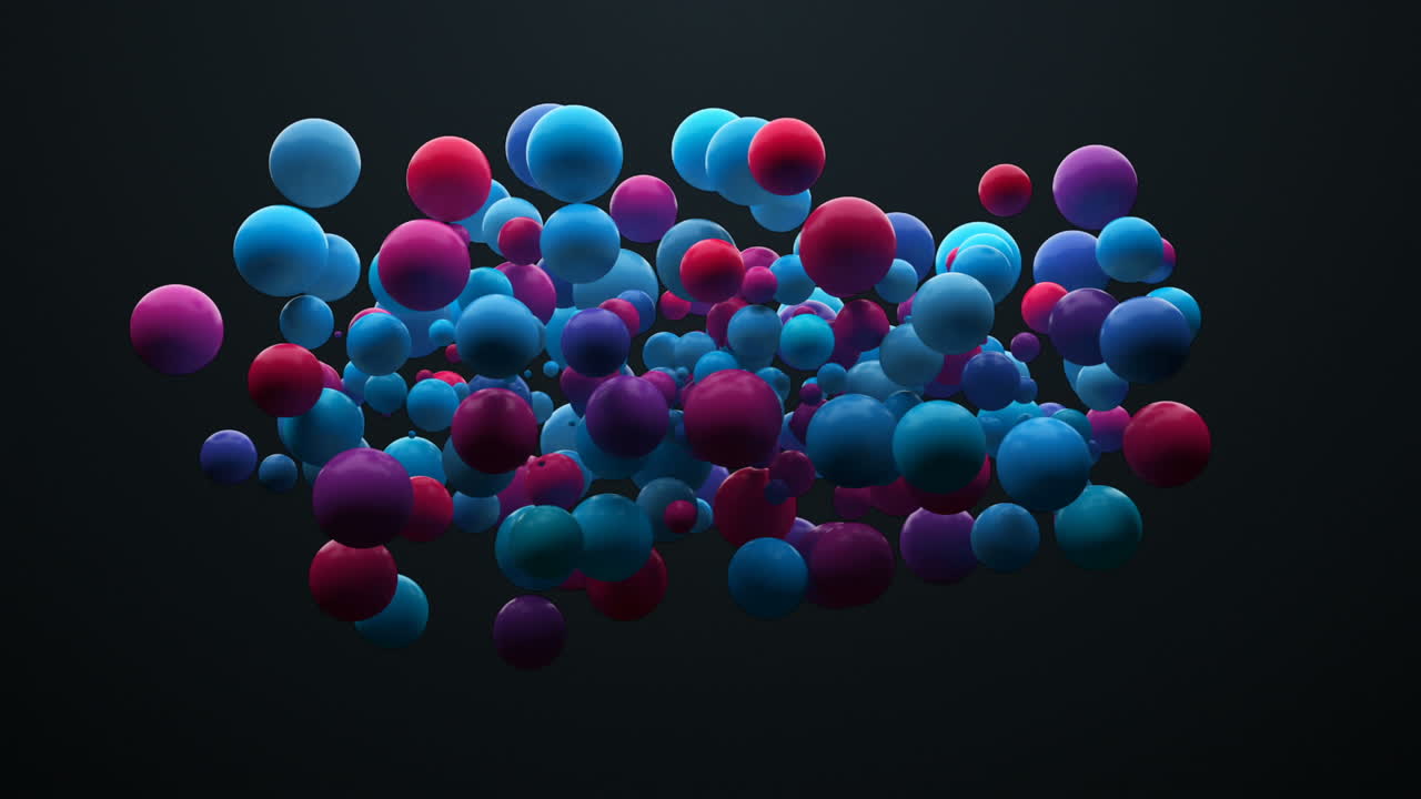 Digitally generated video of bubbles
