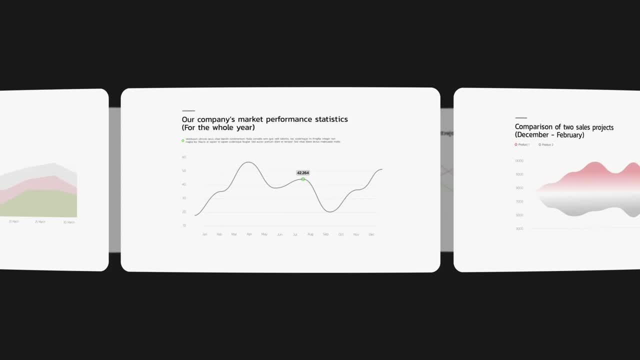 Animated Line Graphs and Data Visualization Infographics