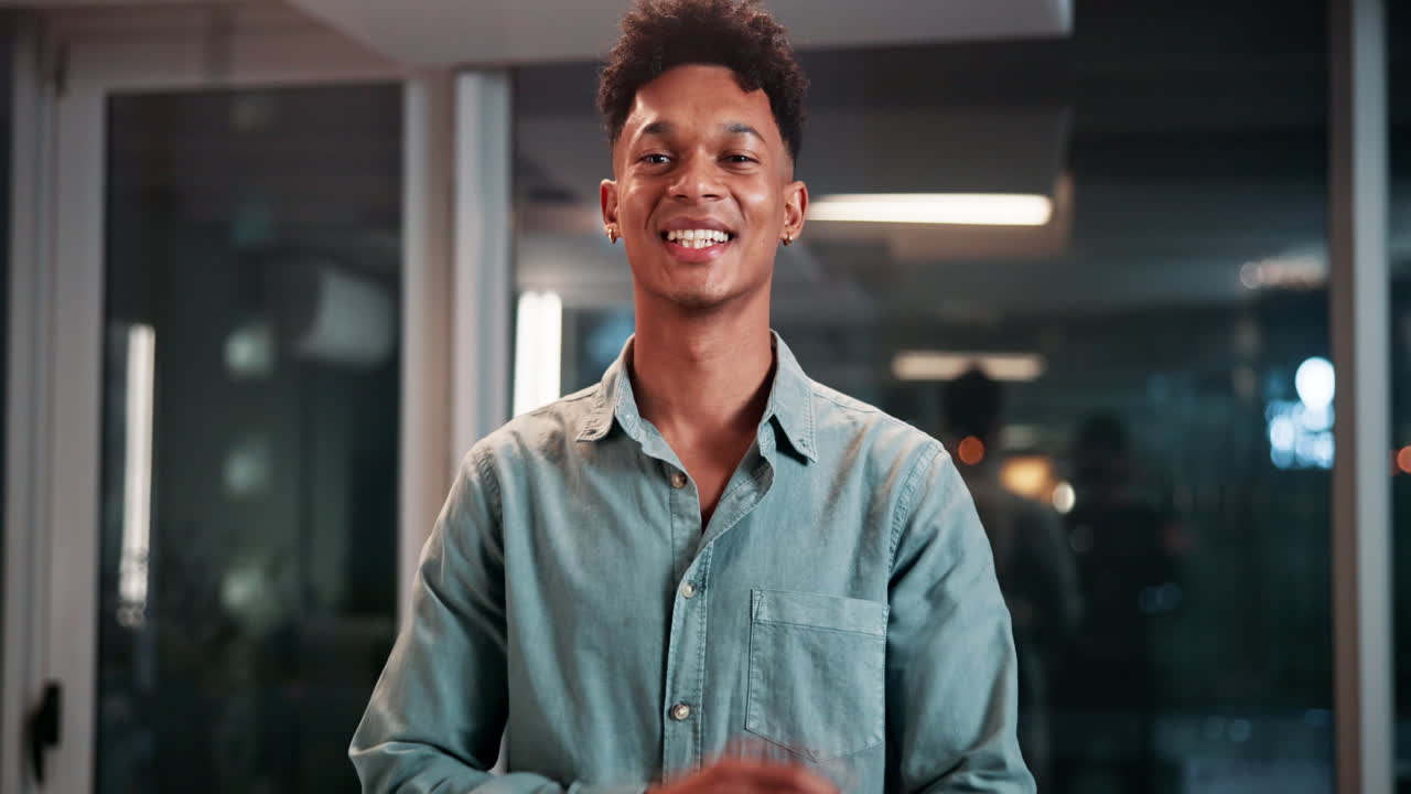 Happy Businessman in Office