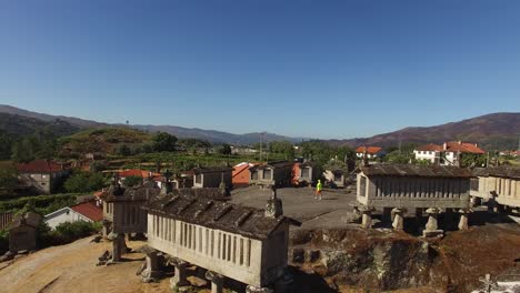 old graniers in village of soajo, portugal