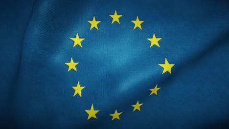 flag of european union waving in the wind