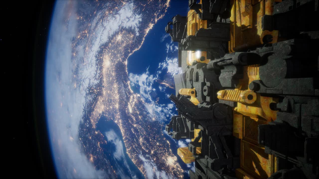 нло летает в космосе