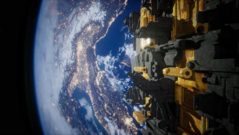 ovnis volando en el espacio