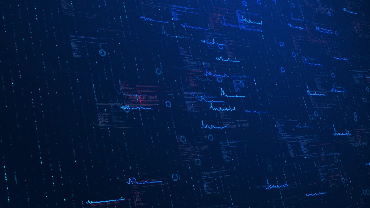 Abstract Digital Interface with Data Visualizations