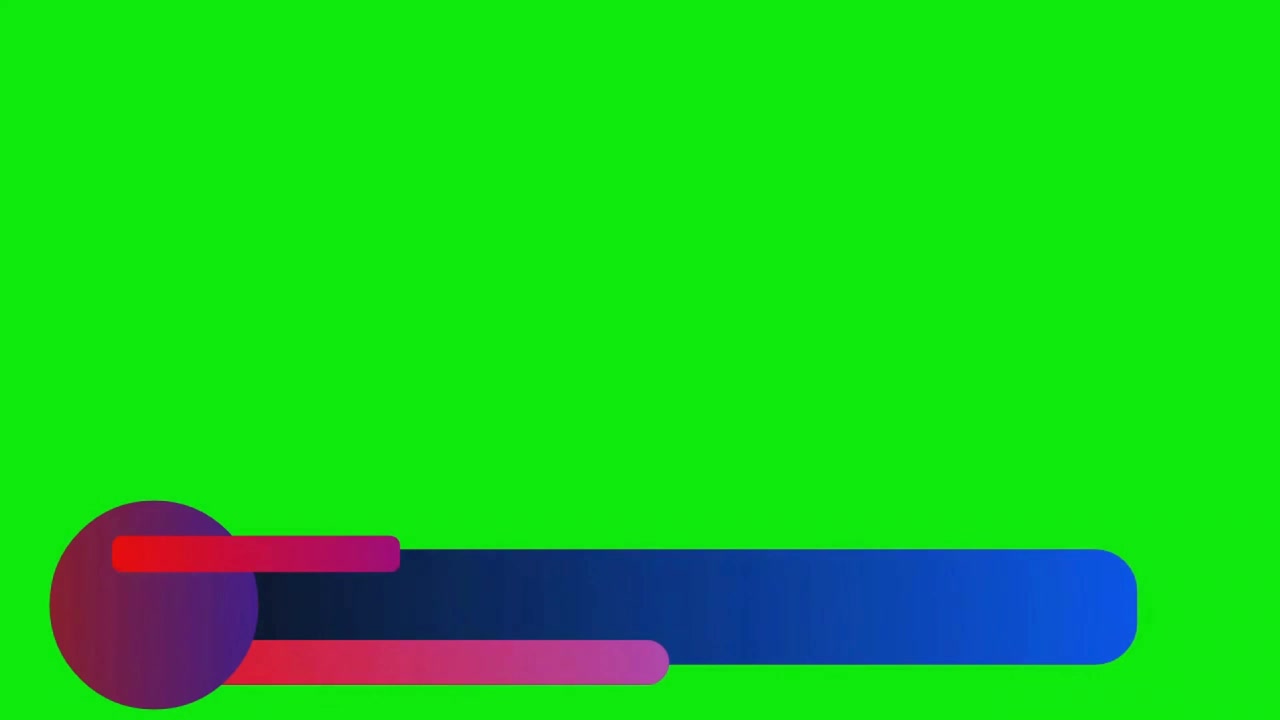 Modern Animated Lower Third Title Bar on Green Screen