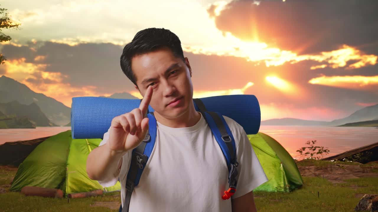 Man Refusing Camping Trip