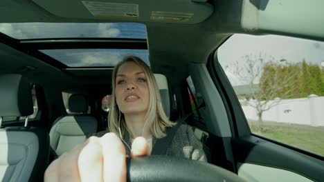 woman enjoying a drive