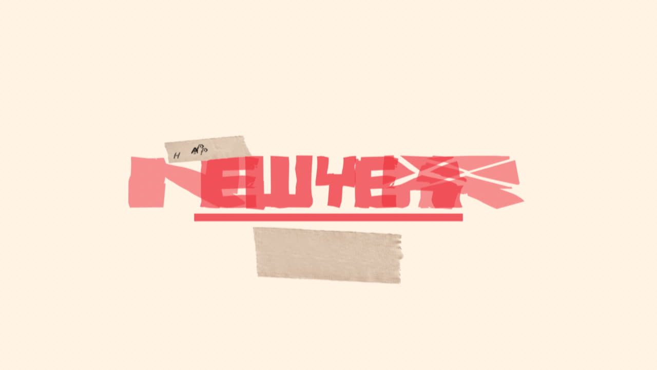 feliz año nuevo en textura hipster con ruido