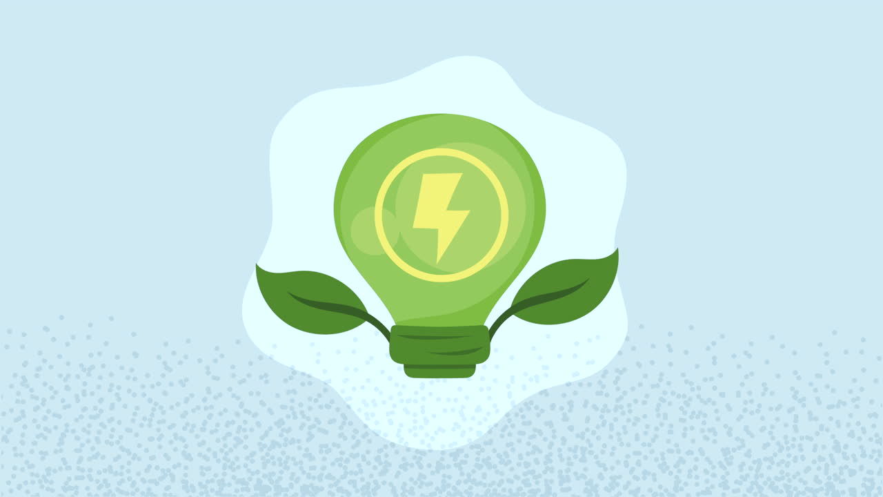 eco friendly bulb green animation