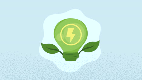 eco friendly bulb green animation