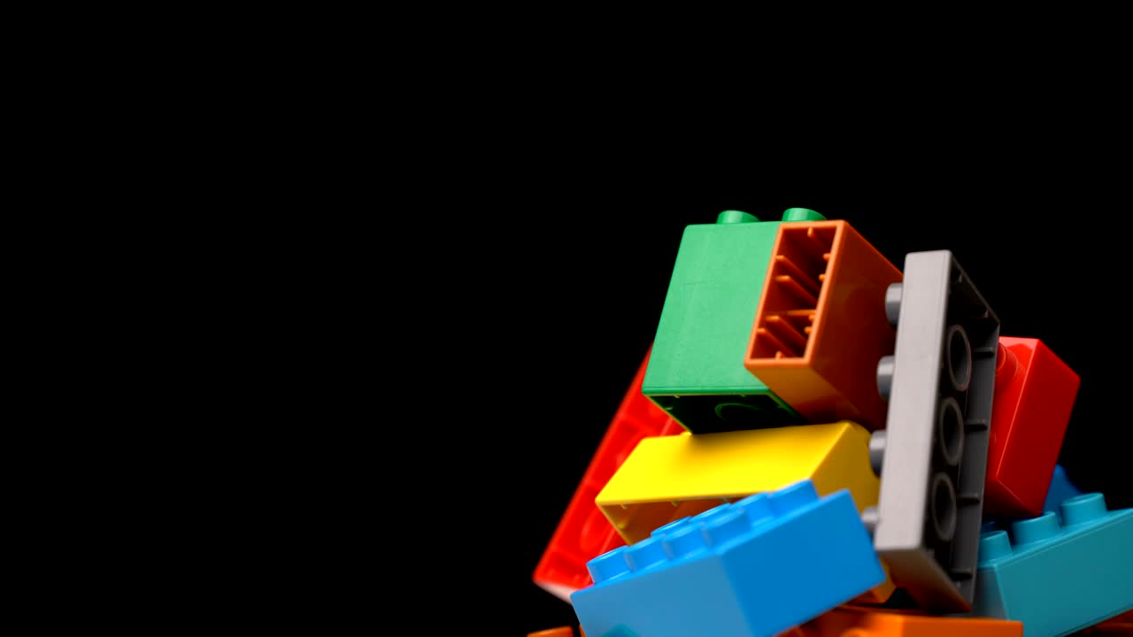 footage motion colorful plastic constructor rotate background texture