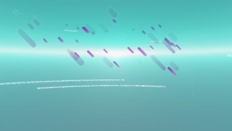 Animation-of-data-processing-over-moving-trails-glowing-lights